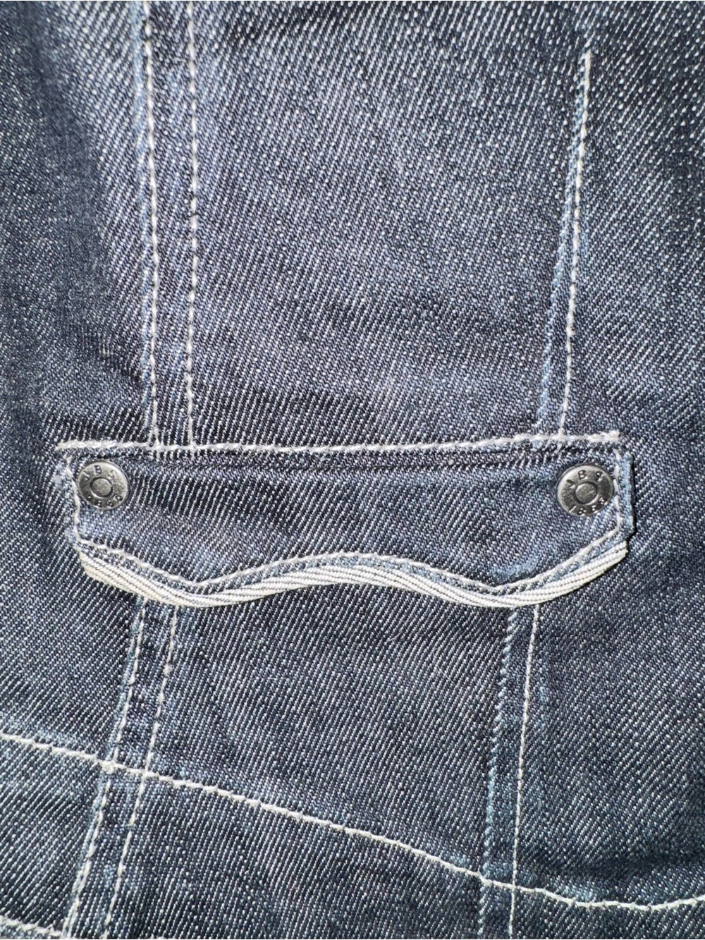Stetson Western stretch Denim Vest dark wash  with Cream Label - Picture 2 of 9